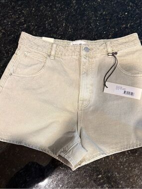 ROLLA'S Light Cement High-Rise Denim Shorts